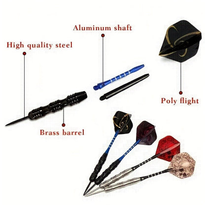 Steel Tip Darts Gift Set with Skull Wings – Deluxe Gift Box, Iron Tip & Aluminum Alloy Shaft, Multiple Sizes – for Indoor Club Entertainment, Sports Competitions & Casual Dart Games