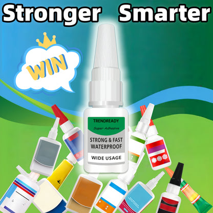Heavy Duty Super Glue 4-Pack Waterproof Fast Drying Clear Non-Toxic Multi-Purpose Adhesive for Shoes Wood Plastic Metal Leather Ceramic Strong Bond Repair Glue