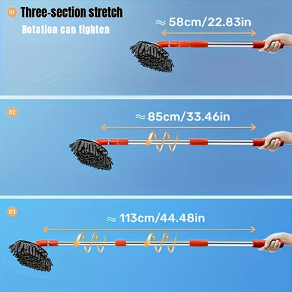 Adjustable Microfiber Car Cleaning Mop & Brush Set – Extendable Handle Wash Mop for Cars & Trucks, Soft Microfiber Brush for Scratch-Free Exterior Cleaning, Flawless Shine Every Time