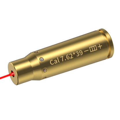 Red Laser Bore Sighter Multi-Caliber Firearm Sight Alignment Tool for 9mm 223rem 308win 45ACP 7.62 40SW 30-06 38SPL 12GA 44Mag 6.5mm, Copper Alloy Barrel Mount, 3 Battery Sets Included – Rifle Pistol Shotgun Accessory