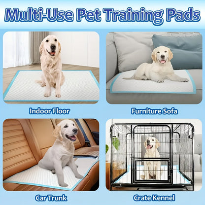 XXXXL Dog Pee Pads 34"x28" – Super Absorbent Leak-Proof Odor-Control Disposable Pet Training Pads, Bulk Pack for Dogs Puppies & Cats, Easy Potty Training & Accident Protection