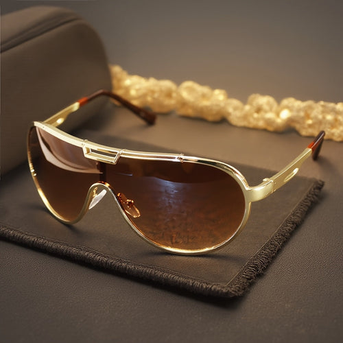 Retro Oversized Sunglasses for Men Women – Vintage Frame UV Protection Anti-Glare Lenses Metal Hinges, Includes Case, Streetwear Fashion Eyewear, 3 Colors