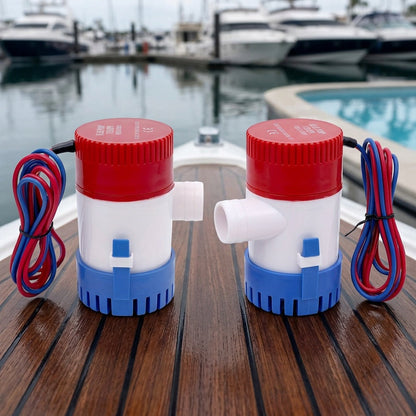 1100GPH 12V Submersible Electric Bilge Pump Low Noise Auto Float Switch for Boats Yachts RVs Pools Marine Water Removal