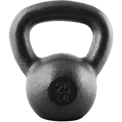 Cast Iron Kettlebell Hammerstone Painted – Flat Bottom, Wide No-Slip Grip, Home & Gym Strength Training, Full Body Workout & CrossFit, 10-50 LB Weight Options for Men & Women