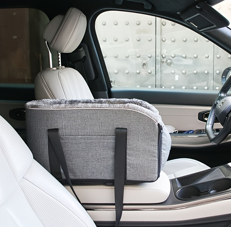 Dog Car Seat Booster for Small & Medium Pets – Portable Pet Travel Bag with Secure Buckle Closure, Elevated View, Polyester Construction for Dogs & Cats in Car