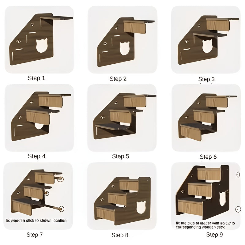 Pet Stairs for Dogs & Cats – Non-Slip 3 or 4 Step Staircase with Safety Railings for Bed & Sofa, Compact Ramp Design, 15 Inches High, for Small & Medium Dogs and Cats