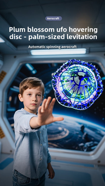 Smart Sensor UFO Hovering Flying Ball Toy Hexagonal Spinning Saucer Drone Autonomous Flight Hand Controlled Indoor Flying Robot Kids Adults Birthday Christmas Gift Blue Purple Red