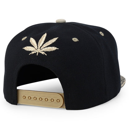 Rasta MJ Leaf 3D Embroidered Flat Bill Snapback Cap – Hip Hop Reggae Hat, Adjustable Snapback, One Size Fits Most, Unisex Streetwear Baseball Cap