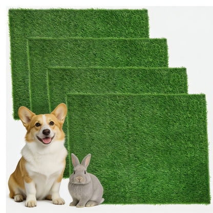 2-Pack Washable Dog Potty Training Mat Reusable Artificial Grass Pad with Odor Control for Puppies and Adult Dogs Indoor Outdoor Housebreaking and Travel Pet Waste Solution