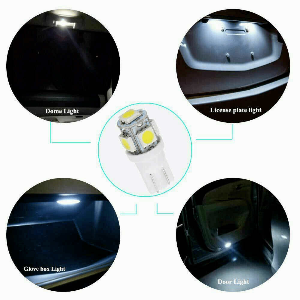 40PCS Car LED Interior Bulb Kit T10 W5W 31mm 42mm 6000K Cool White 12V, No Error Map Dome Door Trunk Courtesy Light Replacement Set for Most Cars