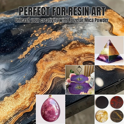 28-Color Resin Casting Powder Set – Fine Bubble-Free Pigment Powder for Resin Art, Jewelry Making, DIY Crafts & Beginners, Vibrant Mixed Colors – Qu Gofang
