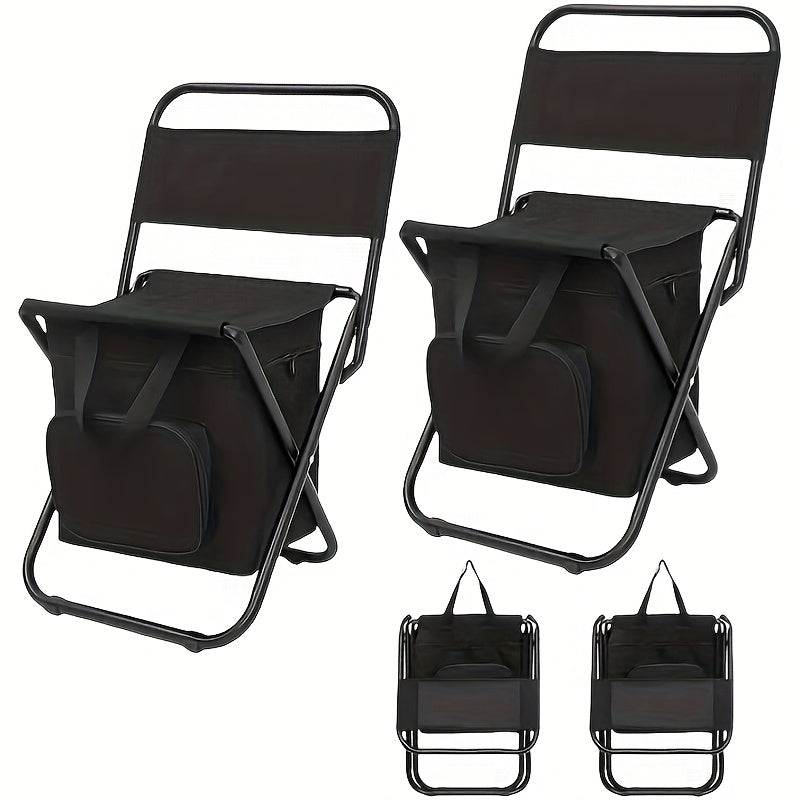 Portable Folding Camping Chair Lightweight Backrest Stool with Backpack Heavy Duty Compact Seat for Camping Hunting Fishing Hiking Outdoor Blue Black Green 1 or 2 Pack