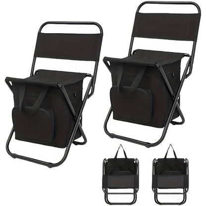 Portable Folding Camping Chair Lightweight Backrest Stool with Backpack Heavy Duty Compact Seat for Camping Hunting Fishing Hiking Outdoor Blue Black Green 1 or 2 Pack