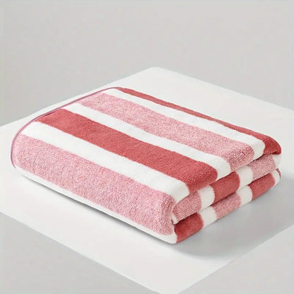 Striped Bath Towel Set Absorbent Quick-Dry Super Soft Skin-Friendly 27.6x55.1 Inch for Home Bathroom Beach – Available in 1 or 4 Pack Multiple Colors
