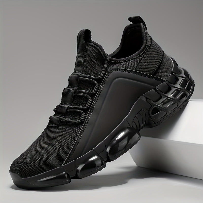 Men's Lightweight Breathable Mesh Sneakers PVC Sole Low-Top Lace-Up Casual Sports Shoes Blue Black Sizes US 6.5-12.5 Daily Wear Running Training Athletic Footwear