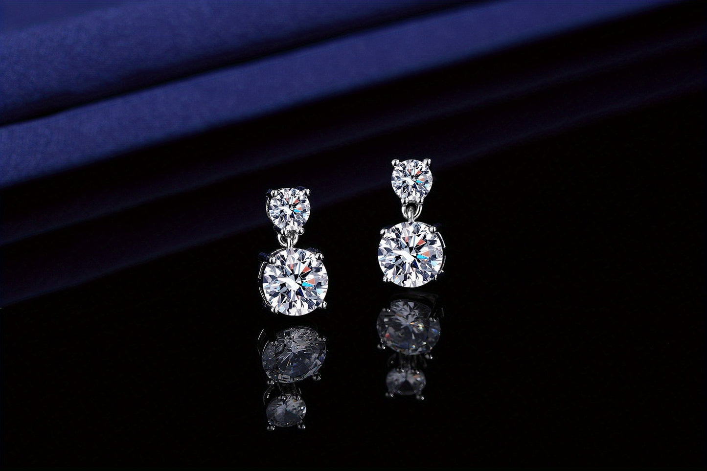 5 Carat Moissanite Stud Earrings for Women – 925 Sterling Silver Drop Earrings, Brilliant Luxury Fine Jewelry, Perfect Gift for Christmas, Valentine's Day & Special Occasions