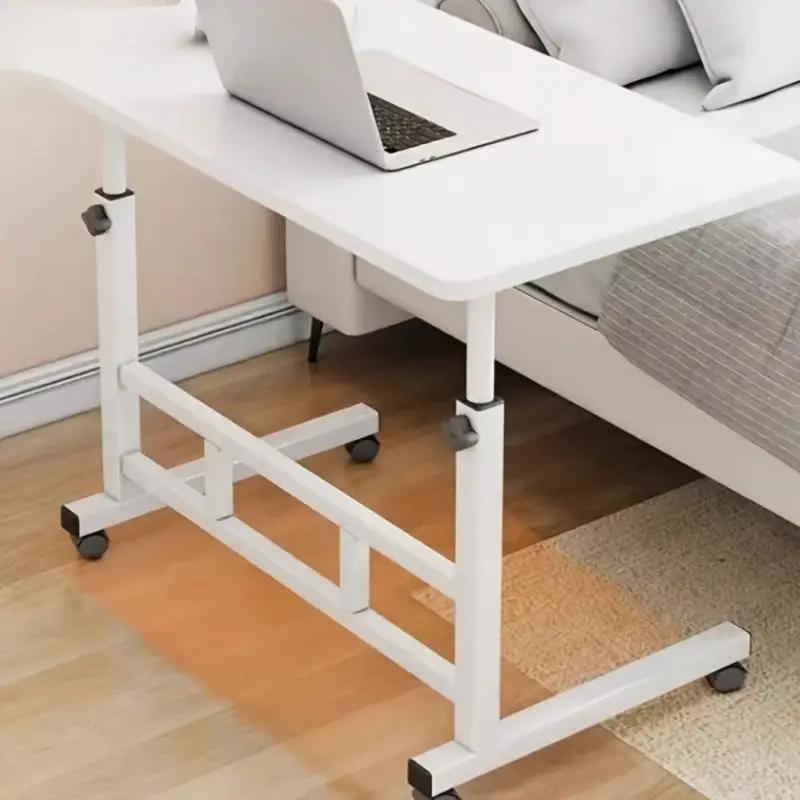 Mobile Lift Table Adjustable Height Rolling Laptop Desk Bedside Sofa Side Table for Bedroom Home Office
