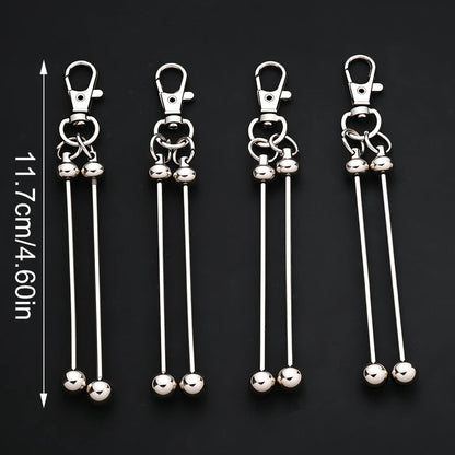 20pcs Beadable Keychain Making Kit for Women – DIY Double Blank Bar Key Rings with Lobster Clasp for Bag Pendant, Wedding, Party, Graduation, Back to School & Holiday Gift Craft Set