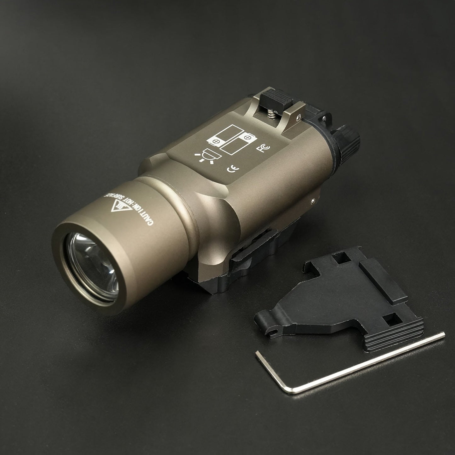 Tactical Flashlight 500 Lumens LED Rail Mount Light – X300U & X300 Weapon Light for Hunting, Scout & Outdoor Use, Fits 20mm Picatinny Rail, High Power White Light, BK & DE Finish
