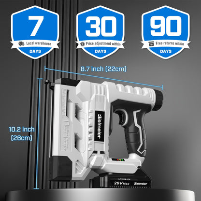 Cordless 2-in-1 Brad Nailer & Stapler Gun 20V – No Compressor Needed, Battery & Charger Included, Safety Guard, 1600/2000 Nails & Staples for Carpentry, Upholstery & DIY