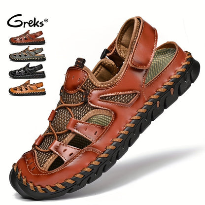 Men's Closed Toe Water Sandals - Non-Slip Quick-Drying Sports Sandals for Beach, Walking and Outdoor Activities, Breathable Soft Sole, Available in 4 Colors, Sizes US 5 to 12.5