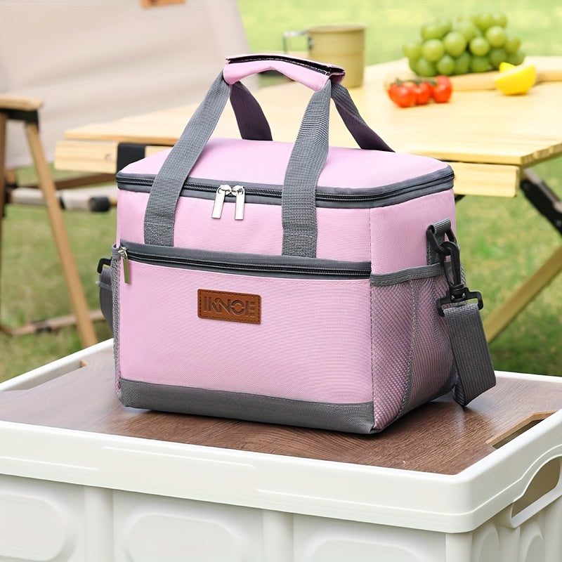 Insulated Lunch Bag Foldable Leakproof Thermal Tote for Work School Travel Picnic – Aluminum Foil Lining Keeps Food Cold Fresh Bento Box Bag Black Green Pink Floral