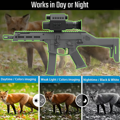 Digital Night Vision Monocular 5x Zoom 300M Range – 940nm Infrared 50mm Lens HD1080P Photo Video Aluminum Alloy Scope with 2 Rechargeable Batteries for Hunting, Fishing, Camping & Wildlife Observation