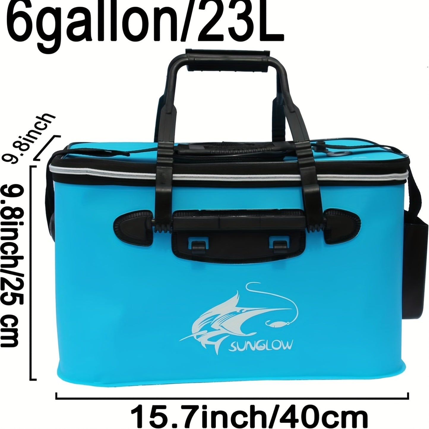 Collapsible Fish Bucket – Portable EVA Live Fish Holder & Bait Bucket for Fishing, Foldable Fish Safety Container for Outdoor Camping, Freshwater & Saltwater Fishing