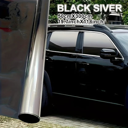 Gradient Car Window Tint Film 19.7 x 118 Inch – Two-Color Heat Resistant UV Blocking PET Window Film for Vehicle Exterior, Easy Peel & Stick, Multiple Color Gradients Available