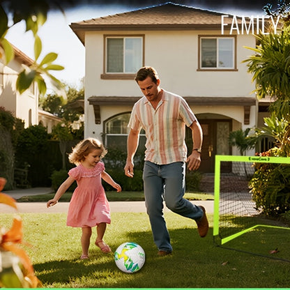 2-Pack Portable Pop-Up Soccer Goal Set – 4’x3’ Folding Soccer Nets for Youth & Adults, Includes 2 Balls, Pump & Carrying Bag, 450D Oxford Fabric, Indoor Outdoor Backyard Soccer Goals (Green/Pink)