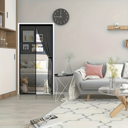 Magnetic Screen Door Hands-Free Auto-Close – Heavy Duty Mesh Curtain with Frame Shackle, Bug & Insect Proof, Pet & Kid Friendly for Front Door, Kitchen, Balcony & Bedroom