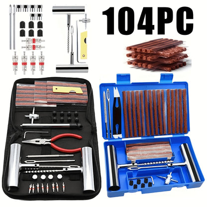 Tire Repair Tool Kit 47 58 104 116pcs Industrial Hand Tool Set Durable No Battery Required for Cars Motorcycles Trucks Tractors Trailers Automotive Maintenance Essentials