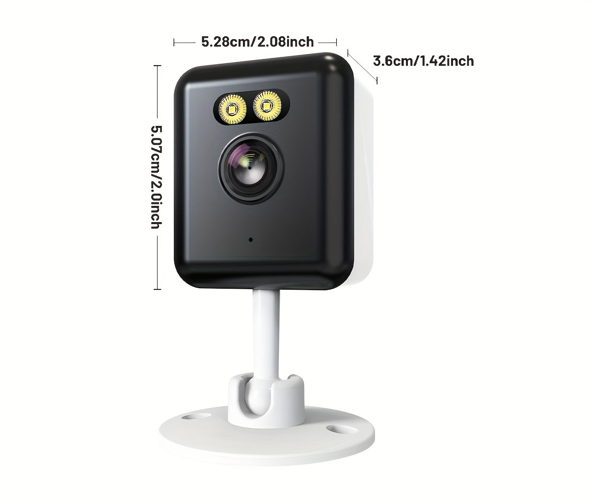 2 Pack WiFi Indoor Security Camera 3MP HD AI Humanoid Detection Full Color Night Vision Two-Way Audio Smart Motion Detection Alexa Compatible App Control Home Surveillance Camera