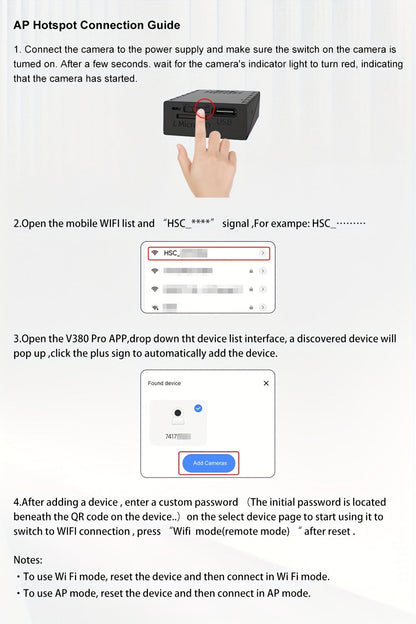 1080P Mini Wireless Security Camera – Night Vision, Motion Detection, Built-In AP Hotspot, No Internet Needed, Voice Recording, Cloud Storage, Easy Install for Home, Garage, Baby & Pet Monitoring