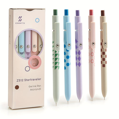 Retractable Gel Pens 0.5mm Fine Point Black Ink – Aurora Gradient & Macaron Colors, Quick Dry Smooth Writing Pens for Office, School, Journaling & Gifts, Back to School Stationery