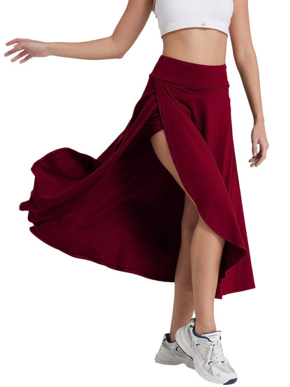 Women's 2-in-1 High Waist Skort with Inner Shorts & Pockets – Lightweight Stretchy Activewear Tennis Skirt for Sports Gym Workout Casual Wear, XS-XXL, Multiple Colors