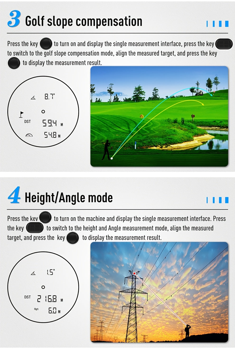 1200 Yard Laser Golf Rangefinder 6X Magnification Slope Switch Pulse Vibration Target Lock Type-C Rechargeable – Trajectory Compensation for Golf & Hunting