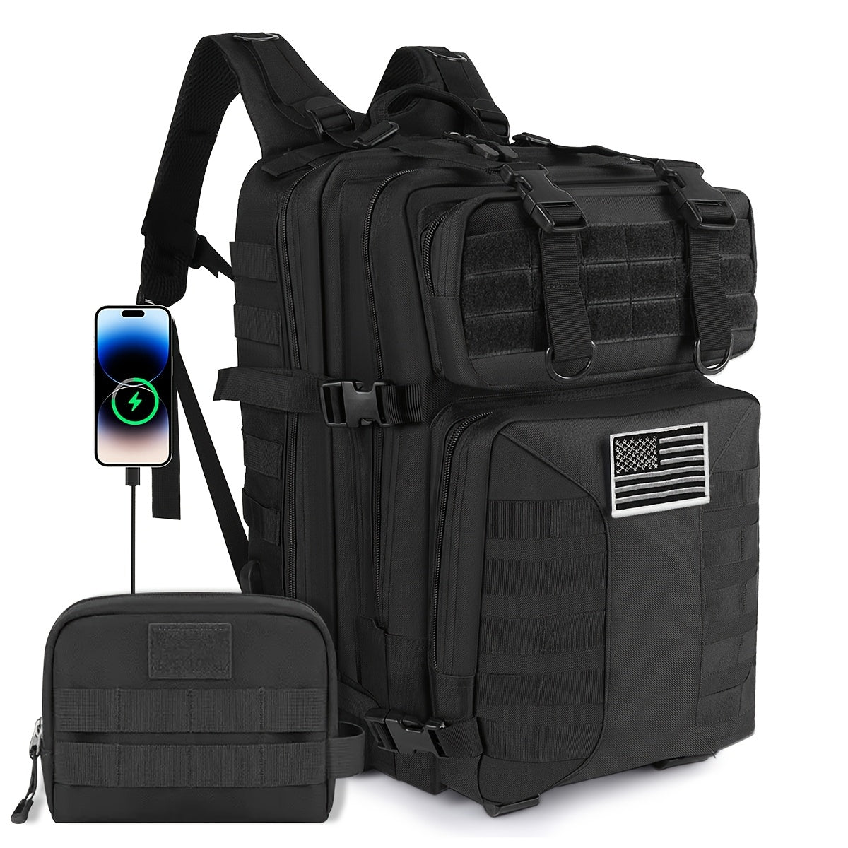 50L High Capacity Tactical Backpack Unisex – MOLLE Military Bag for Camping, Fishing, Hunting, Hiking & Travel – 13 Color Options Including Handbag & Storage Bag Variants