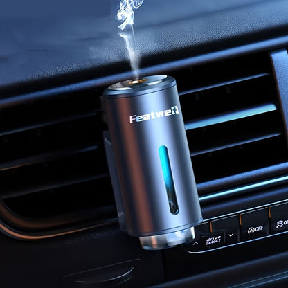 Car Essential Oil Diffuser Aromatherapy Air Freshener 3 Adjustable Mist Modes Smart Humidifier for Vehicle Dashboard – Fragrance Scent Diffuser Gift Red Grey