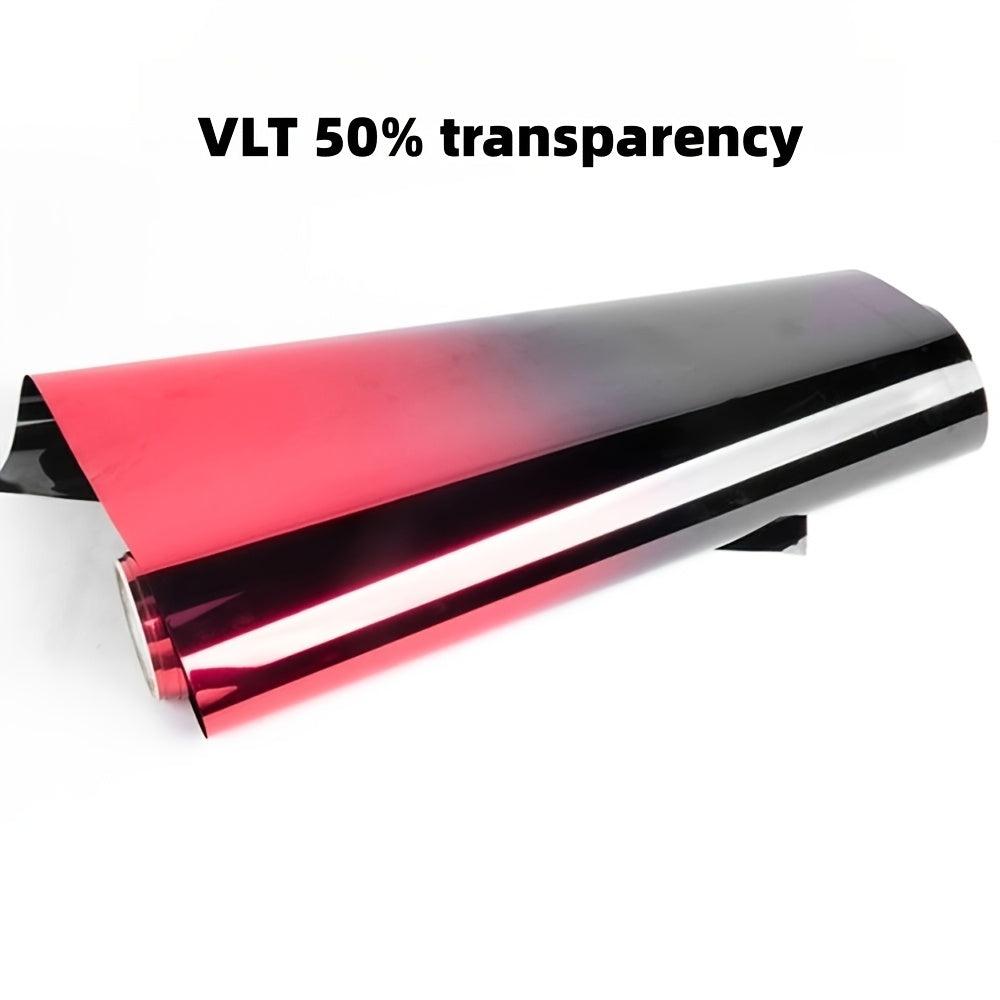 Gradient Car Window Tint Film 19.7 x 118 Inch – Two-Color Heat Resistant UV Blocking PET Window Film for Vehicle Exterior, Easy Peel & Stick, Multiple Color Gradients Available