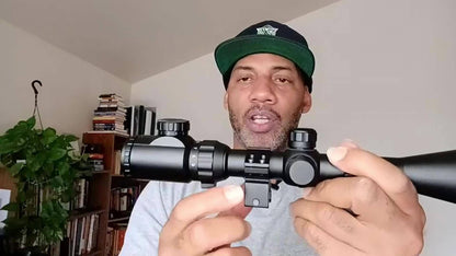 3-9x40 Rifle Scope with Red & Green Illuminated Reticle – Reinforced Aluminum Alloy Tactical Riflescope with 4-Hole Mounting System for Hunting, Shooting & Outdoor Use
