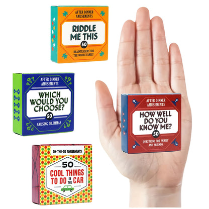 After Dinner Amusements How Well Do You Know Me 50-Question Conversation Starter Card Game for Family and Friends Portable Game Night Camping Holiday Gift