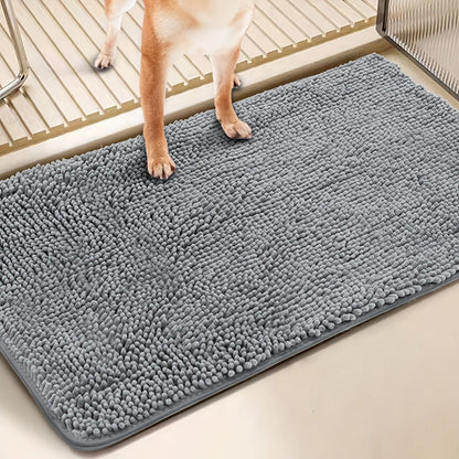 Dog Door Mat for Muddy Paws 2-Pack – Absorbent Non-Slip Washable Microfiber Mud Mat, Quick Dry Entry Indoor Floor Mat for Dogs, Machine Washable, Available in 24x17 & 32x20 inch, 3 Colors