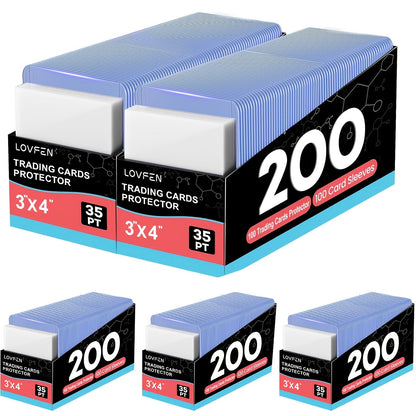 3x4 Top Load Card Holders & Sleeves for Baseball & Trading Cards – Hard Plastic Regular Top Loaders, 100 to 2000 Count Sets for Sports Football Pokemon Cards, Card Collector Supplies