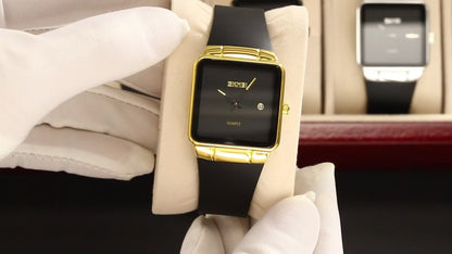 SKMEI Women's Square Quartz Watch Slim Minimalist Elegant Alloy Case Ladies Fashion Wristwatch Daily Wear Gift for Her Gold Black Rose Gold