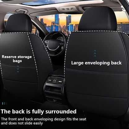 Faux Leather Car Seat Cover Universal Fit Sponge-Padded Seat Protector for Sedan, SUV & Pickup Truck – Durable, Comfortable, Luxury Interior Upgrade in 7 Colors for Front or Rear Seats