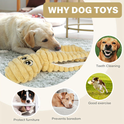 Squeaky Octopus Plush Dog Chew Toy – Interactive Stuffed Squeaker Toy for Puppies & Dogs, Soft Teeth Cleaning Chewable Animal Toy for Small Medium Large Breeds, Cute Gift, 5 Colors