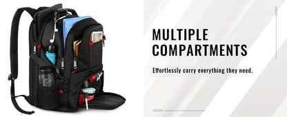 50L Travel Backpack Fits 17 Inch Laptop – Airline Approved, Waterproof, Extra Large College & Work Bag for Men & Women, 3-Compartment Business Backpack for School, Travel & Daily Commute – 8 Colors