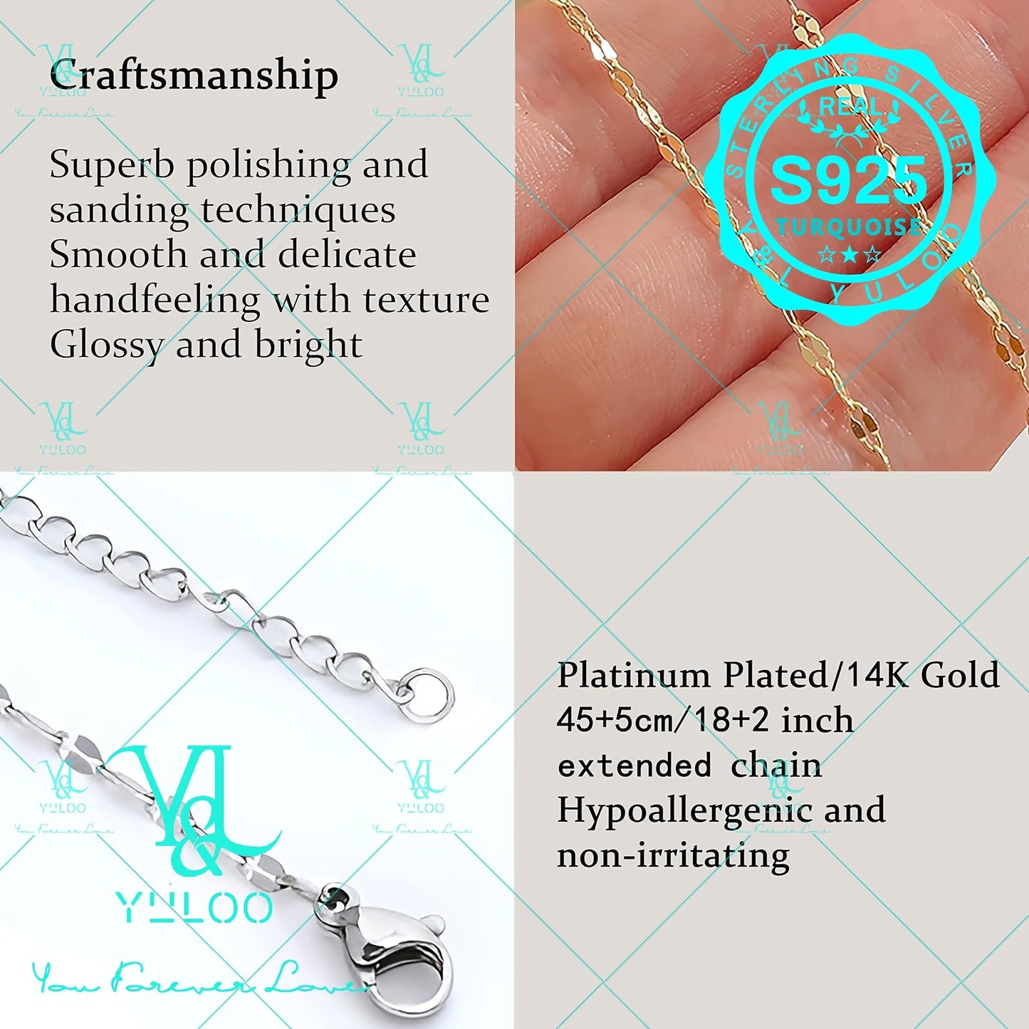 S925 Sterling Silver Natural Genuine Turquoise Pendant Necklace 18+2 Inch – Elegant Boho Gemstone Jewelry for Women with Bonus Earrings, Available in Silver & Gold, Perfect Gift for Her