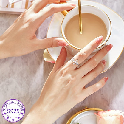 925 Sterling Silver Infinity Cross Ring with Sparkling Cubic Zirconia – Elegant Glitter Wedding & Party Ring for Women, Symbolic Gift in Sizes 6-10, Lightweight 1.5g Design